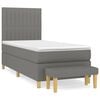 vidaXL Box Spring Bed with Mattress Dark Grey 90x190 cm Fabric