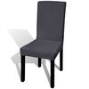 vidaXL Straight Stretchable Chair Cover 6 pcs Anthracite
