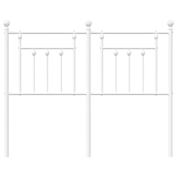 vidaXL Metal Headboard White 120 cm
