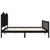 vidaXL Bed Frame without Mattress Black 200x200 cm Solid Wood Pine