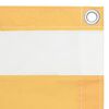 vidaXL Balcony Screen White and Yellow 75x300 cm Oxford Fabric