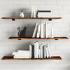 vidaXL Wall Shelves 4 pcs Smoked Oak 100x30x1.5 cm Engineered Wood