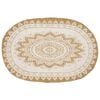 vidaXL Area Rugs Floral Natural with White Print 205 x 305 cm Jute