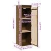 vidaXL Wall Cabinet Honey Brown 30x30x100 cm Solid Pinewood