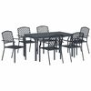 vidaXL Garden Dining Set 7 pcs Anthracite Steel