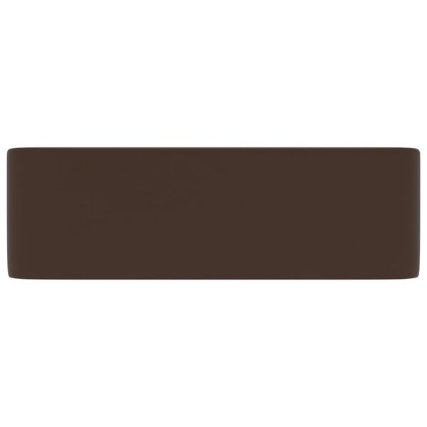 vidaXL Luxury Wash Basin Matt Dark Brown 41x30x12 cm Ceramic