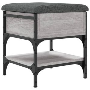 vidaXL Shoe Bench Grey Sonoma 42x42x45 cm Engineered Wood