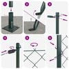 vidaXL Fence Post Green 10 x 0.6 m (40 x 40 mm mesh) Steel and PVC