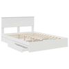 vidaXL Storage Bed with Headboard White 140 x 190 cm Engineered Wood