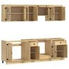 vidaXL Cabinet with Drawer with Shelf 8 pcs Honey Solid Pine Wood