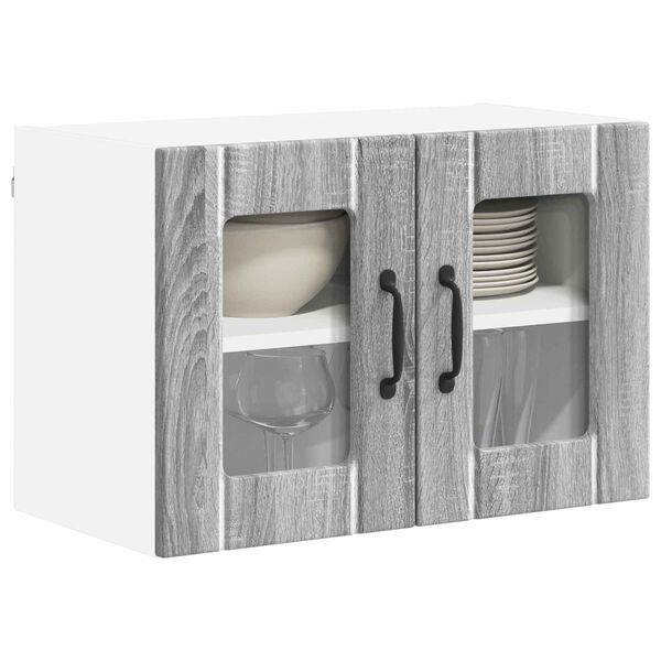 vidaXL Kitchen Cabinet 2 pcs Grey Sonoma 60 x 31 x 40 cm