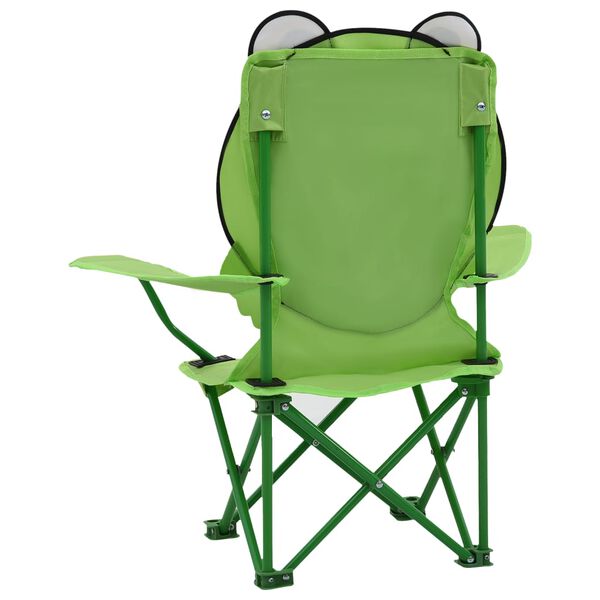 vidaXL Kids' Garden Chairs 2 pcs Green Fabric
