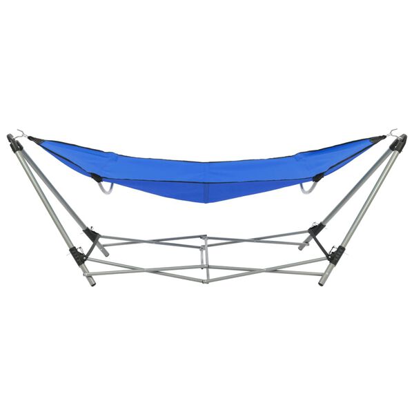 vidaXL Hammock with Foldable Stand Blue