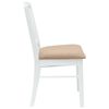 vidaXL Dining Chairs 2 pcs White 50 x 52.5 x 91 cm Solid Rubber Wood