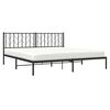 vidaXL Metal Bed Frame without Mattress with Headboard Black 193x203cm