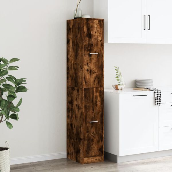 vidaXL Apothecary Cabinet&nbsp;Smoked Oak 30x41x174.5 cm Engineered Wood
