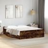 vidaXL Bed Frame with Drawers without Mattress Smoked Oak 120x190 cm Small Double