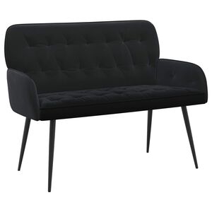 vidaXL 2 Seater Sofa with Metal Legs 2-Seater Black Velvet