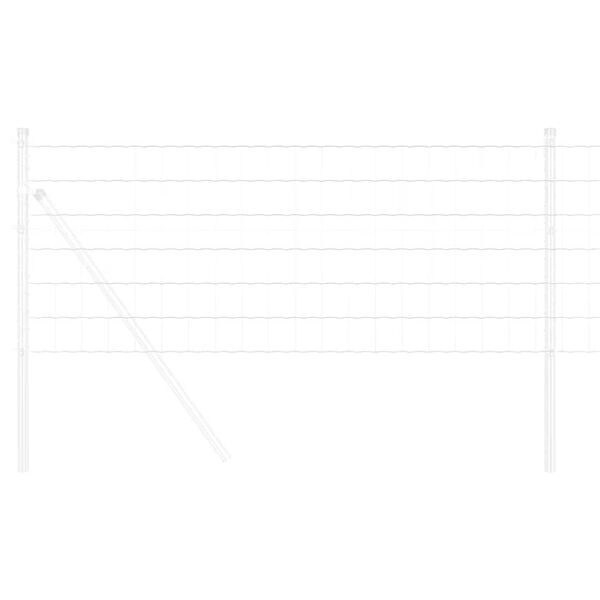 vidaXL Euro Fence Silver 0.8 x 10 m Hot dip galvanized iron