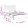 vidaXL Storage Bed with Headboard White 140 x 190 cm Engineered Wood