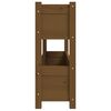 vidaXL Planter Honey Brown 112x25x66 cm Solid Wood Pine