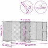 vidaXL Dog Cage Silver 400 x 200 x 200 cm Galvanised Steel