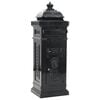 vidaXL Pillar Letterbox | Black | Cast Aluminium | Standard | Locks