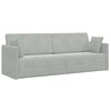 vidaXL Floor Sofa Bed Light Grey 213 x 70 x 77 cm Velvet