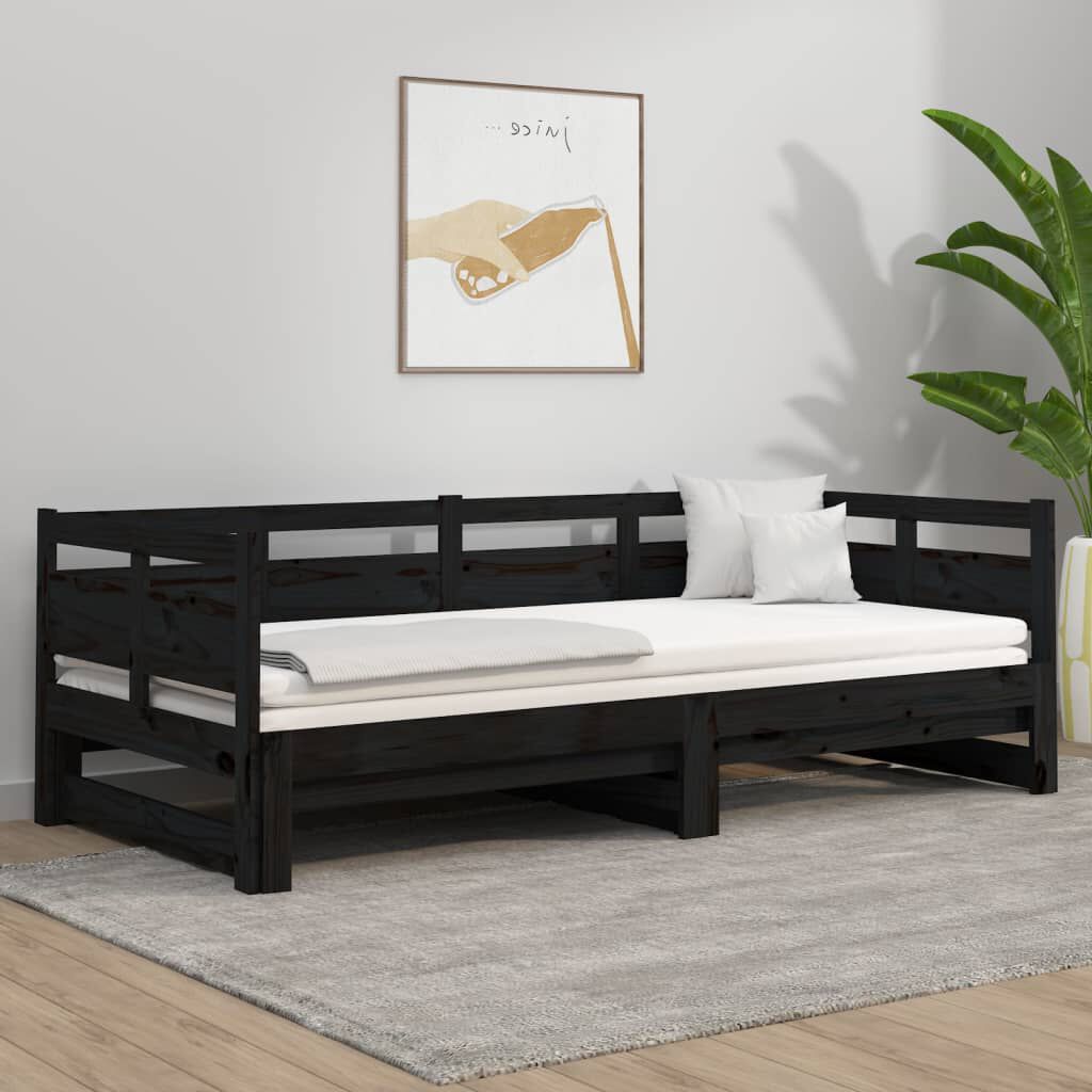 Dark wood daybed shop with trundle