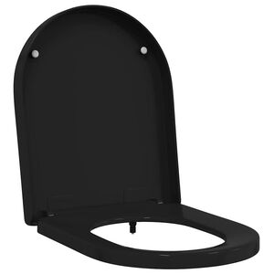 vidaXL Toilet Seat Adjustable Black 48 x 36.5 x 4.5 cm Polypropylene
