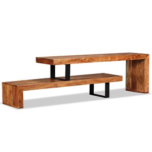 vidaXL TV Stand | Unique natural wood grain | Solid Acacia Wood | Medium