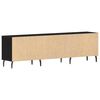vidaXL TV Cabinet Black Oak 150 x 30 x 44.5 cm Engineered Wood