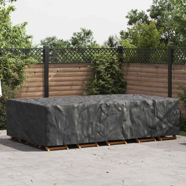 vidaXL Furniture Cover Plain Black 315 x 180 x 74 cm 420D