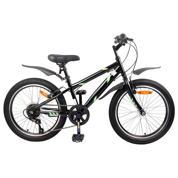 vidaXL Kids Bike 20'' 6-Speed for 6-11 Years Old Black