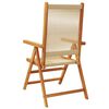 vidaXL Garden Chairs 2 pcs Beige Solid Wood Acacia and Polypropylene
