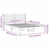 vidaXL Bed Frame with Headboard Brown 120 x 200 cm Solid Pine Wood