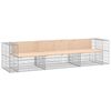 vidaXL Garden Bench Gabion Design 287x71x65,5 cm Solid Wood Pine