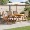 vidaXL Folding Garden Chairs 4 pcs Solid Wood Acacia and Textilene