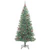 vidaXL Artificial Christmas Tree Snow Flocked with LED Light 210 cm