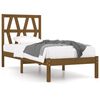 vidaXL Bed Frame without Mattress Honey Brown Solid Wood 90x200 cm
