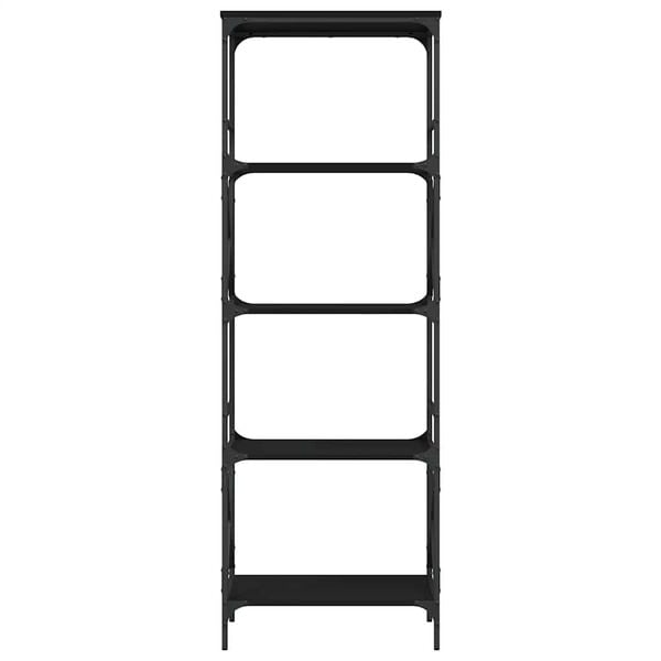 vidaXL Bookcase 5-Tier Black 59x35x171 cm Engineered Wood