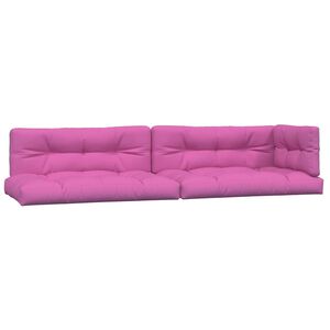 vidaXL Pallet Cushions 5 pcs Pink Fabric