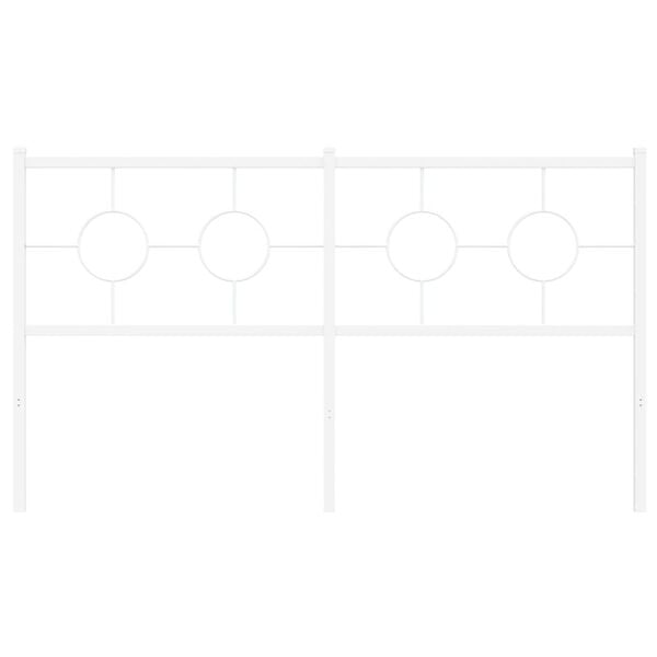 vidaXL Metal Replace Headboard White 150 cm