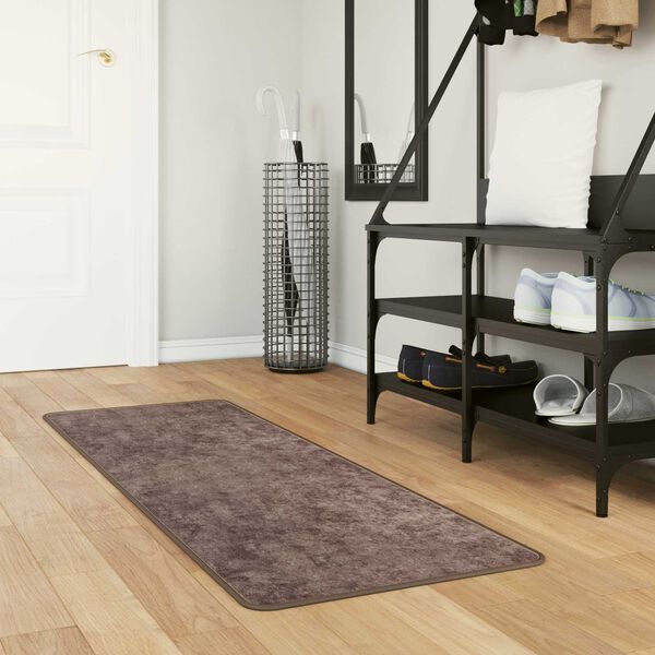 vidaXL Rug Runner MARSA Grey 200 x 50 cm Polyester and PVC