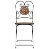 vidaXL Bistro Chairs Foldable 2 pcs Terracotta Ceramic