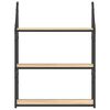 vidaXL 3-Tier Wall Shelf Sonoma Oak 60x21x78.5 cm Engineered Wood