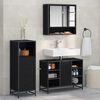 vidaXL Bathroom Furniture Set 3 pcs Black Oak Engineered Wood
