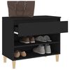 vidaXL Shoe Cabinet Black 70x36x60 cm Engineered Wood