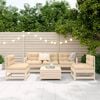 vidaXL 6 Piece Garden Sofa Set Solid Wood Pine
