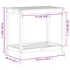vidaXL Potting Table with Shelf White 82.5x50x75 cm Solid Wood Pine